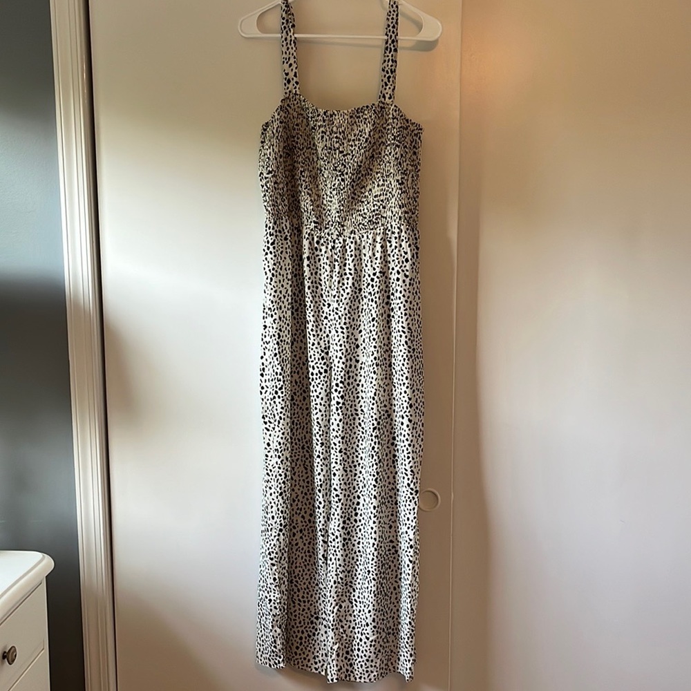 SHEIN - Black and white cheetah print jumpsuit - Size XL